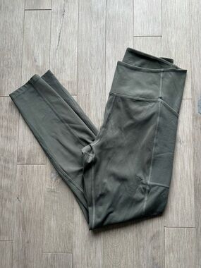Girlfriend Collective Olive Tone High-Waist Leggings Size Large